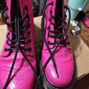Dr. Martens Pink Glitter Boots